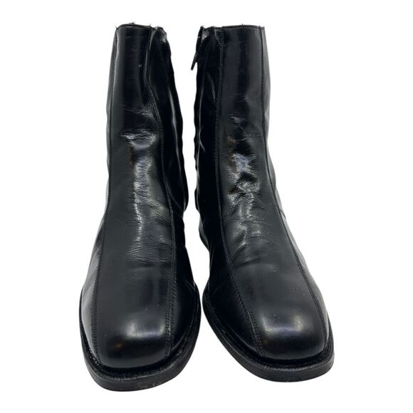 Florsheim Mens Black Leather Round Toe Side Zip Ankle Booties Size 5.5 D - Picture 15 of 16
